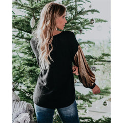 Round Neck Bodycon Sequin Long Sleeve Top