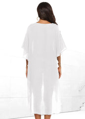 Irregular Cut Out V Neck Cover Up