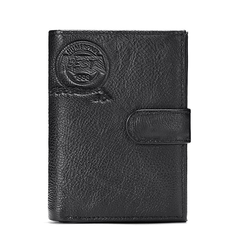 Leather Man Layer Cowhide Business Leisure Large Jacket Purse