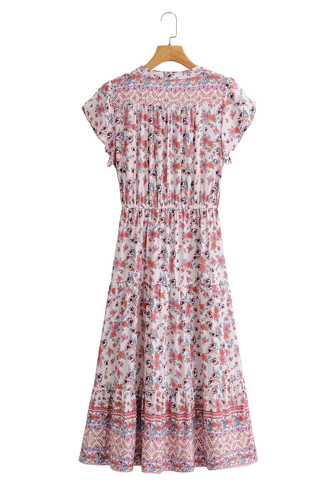 Boho Maxi Dress, Sundress, Pink Rosewood