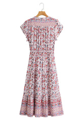 Boho Maxi Dress, Sundress, Pink Rosewood