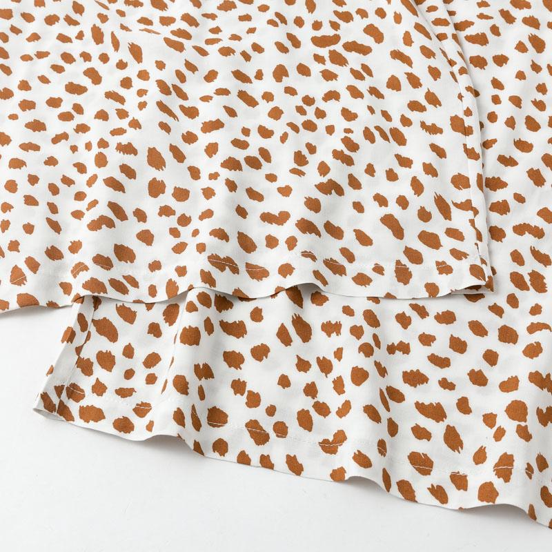 Leopard Print Elastic Waist Pants Wide Leg