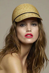 Boho Hat, Sun Hat, Beach Hat, Straw Hat, Baseball Cap, Black Strap