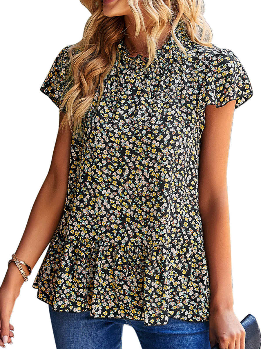 Women's T-Shirts Temperament Fashion Floral Casual T-Shirt
