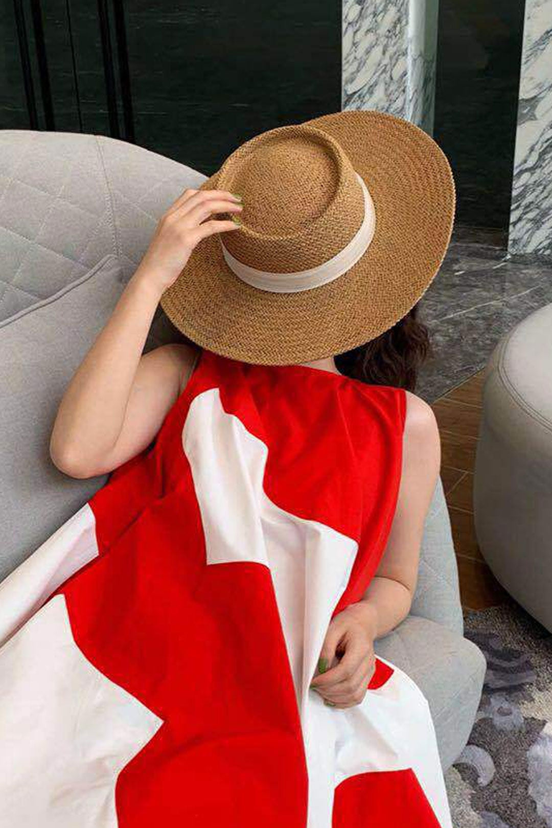 Boho Hat, Sun Hat, Beach Hat, Straw Hat, Bucket Hat, White, Green and 6 colors Ribbon