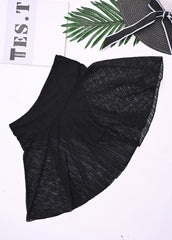 Lace Cut Out High Waist Swim Skirt