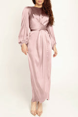 Fashion Celebrities Solid Patchwork O Neck A Line Dresses