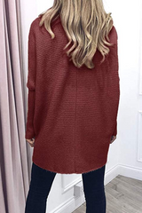 Casual Solid Split Joint Basic Turtleneck Tops Sweater