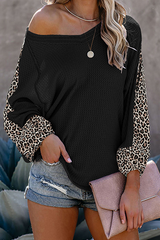 Casual Print Split Joint Basic V Neck Tops£¨9 colors£©