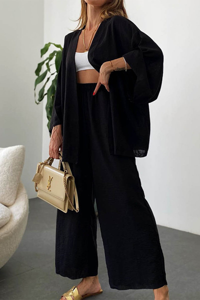 Fashion Casual Three Quarter Two Pieces(3 Colors)