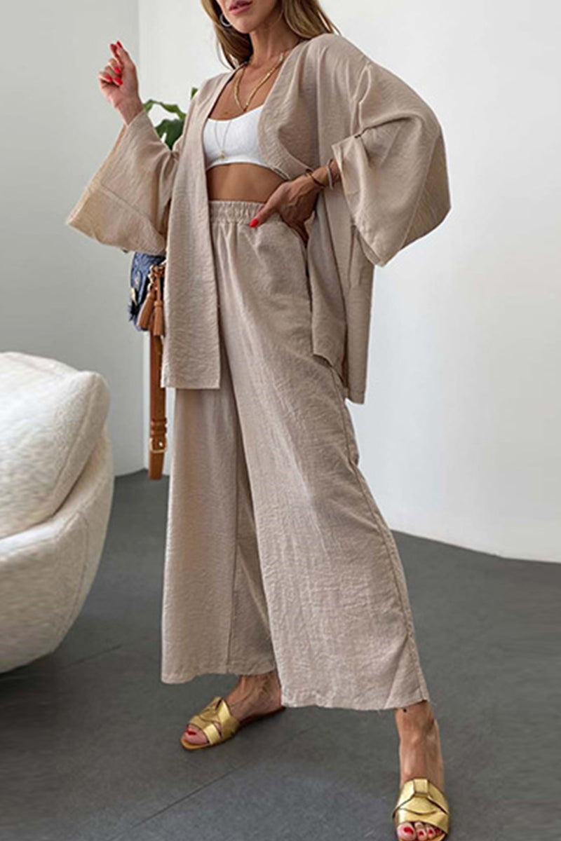 Fashion Casual Three Quarter Two Pieces(3 Colors)