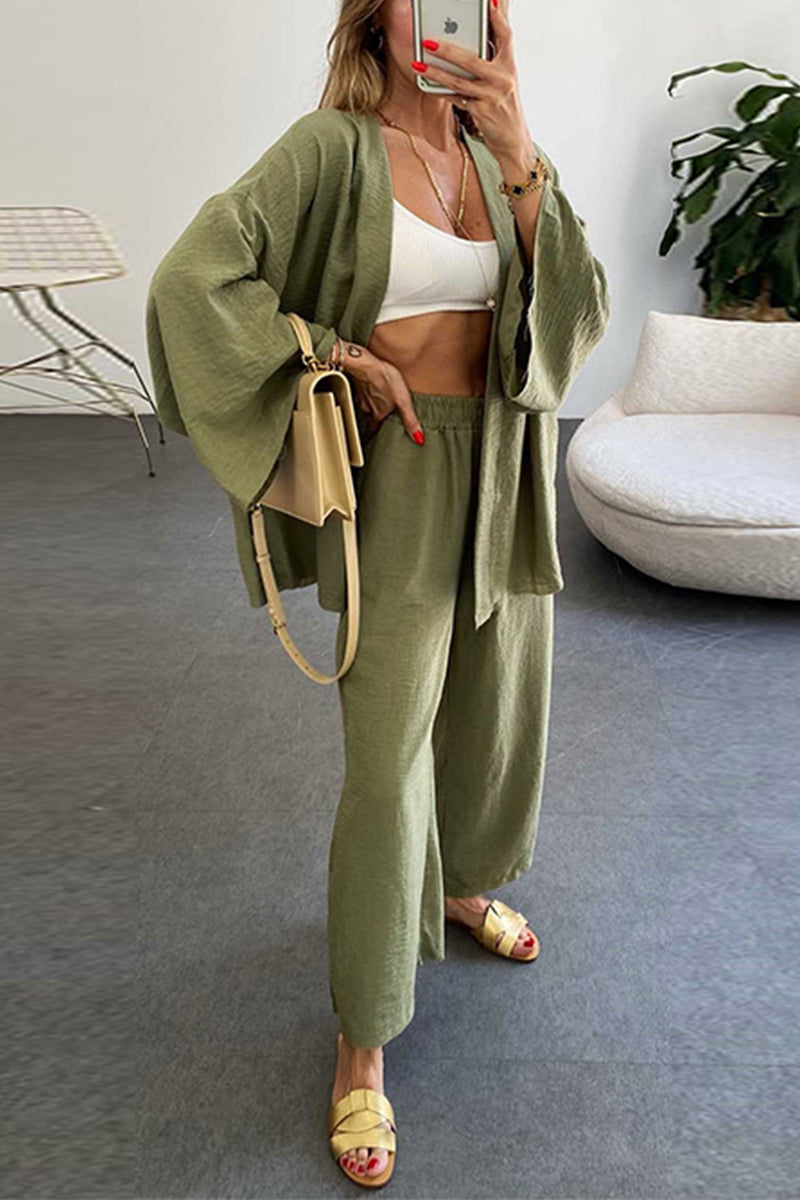 Fashion Casual Three Quarter Two Pieces(3 Colors)