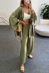 Fashion Casual Three Quarter Two Pieces(3 Colors)