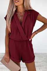 Casual Solid Solid Color V Neck Loose Jumpsuits(7 Colors)