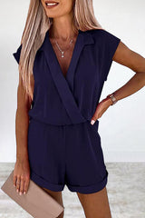 Casual Solid Solid Color V Neck Loose Jumpsuits(7 Colors)
