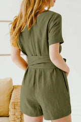 Casual Solid Pocket Frenulum O Neck Regular Jumpsuits(3 Colors)