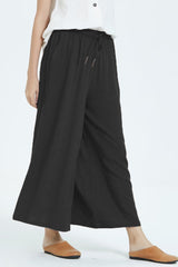 Casual Simplicity Solid Make Old Loose High Waist Wide Leg Solid Color Bottoms(8 Colors)