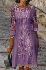 Casual Solid Buttons V Neck Long Sleeve Dresses(4 Colors)