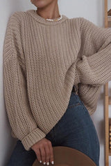 Casual Solid O Neck Sweaters(5 Colors)