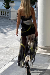 Sexy College Floral Asymmetrical Strapless Dresses
