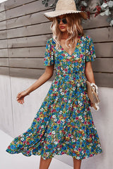 Boho Midi Dress, Sundress, Be a Wildflower in Green