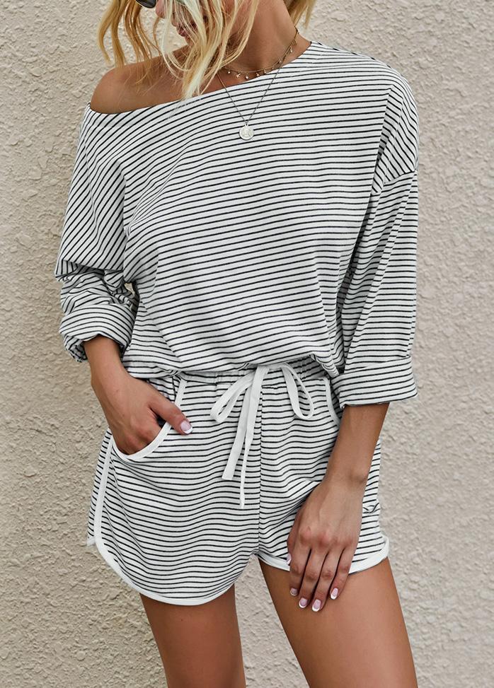 Gradient Long Sleeve Top And Short Pants Set