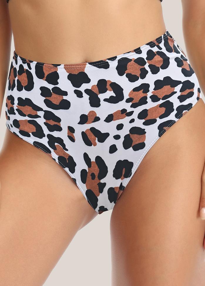 Leopard High Waist Swim Shorts