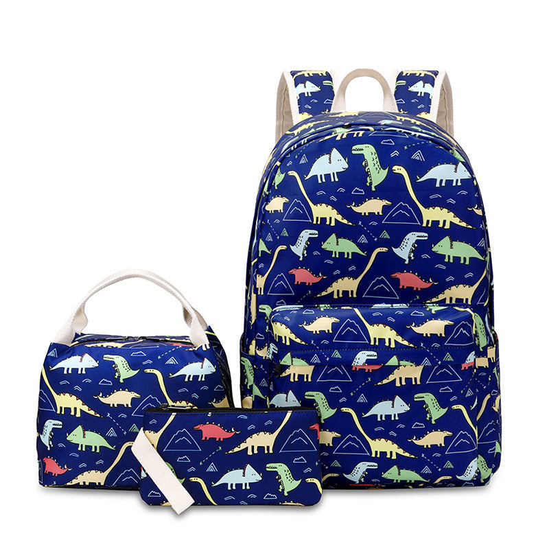 School Student Schoolbag Female Three-piece Cartoon Thermal Insulated Children Backpacks