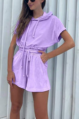 On A Lighter Note Crop Shorts Set