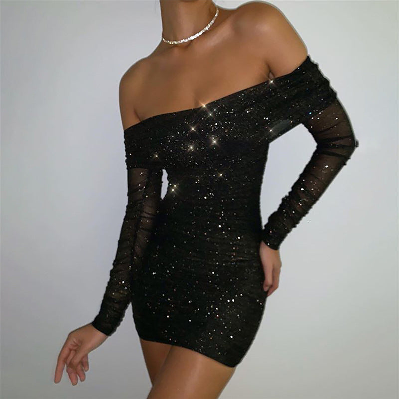 Off Shoulder Bodycon Sexy Mini Dress