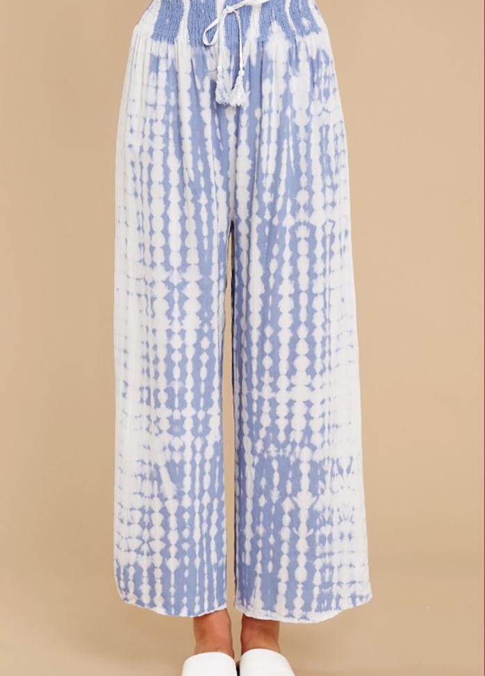 Lacing Tie Dye Printed Pants