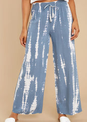 Lacing Tie Dye Printed Pants
