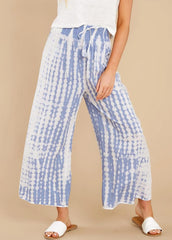 Lacing Tie Dye Printed Pants