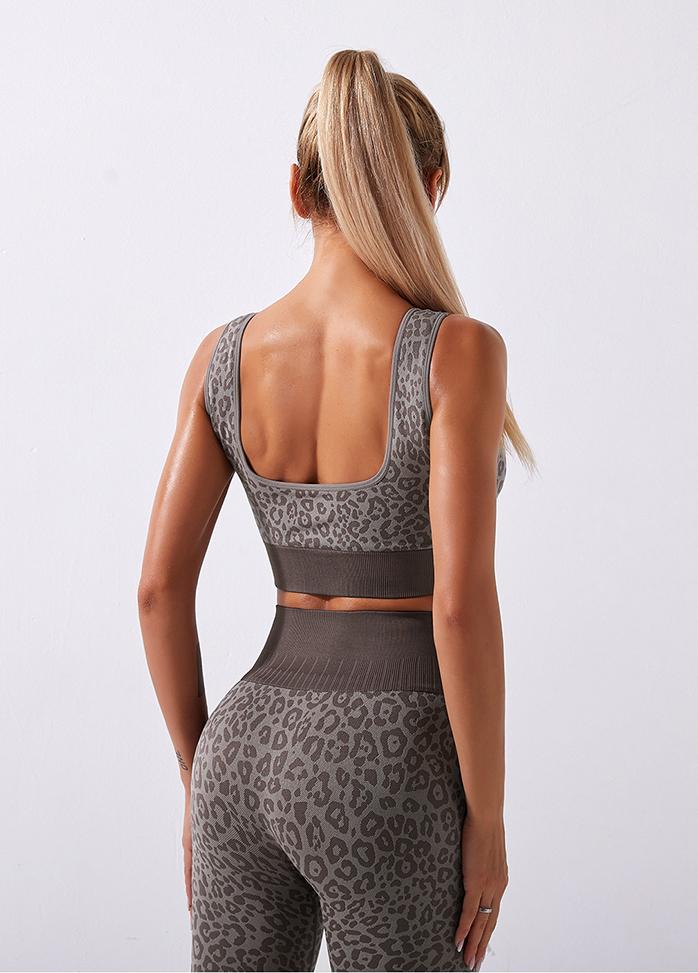 Leopard High Waist Yoga Bra And Pants