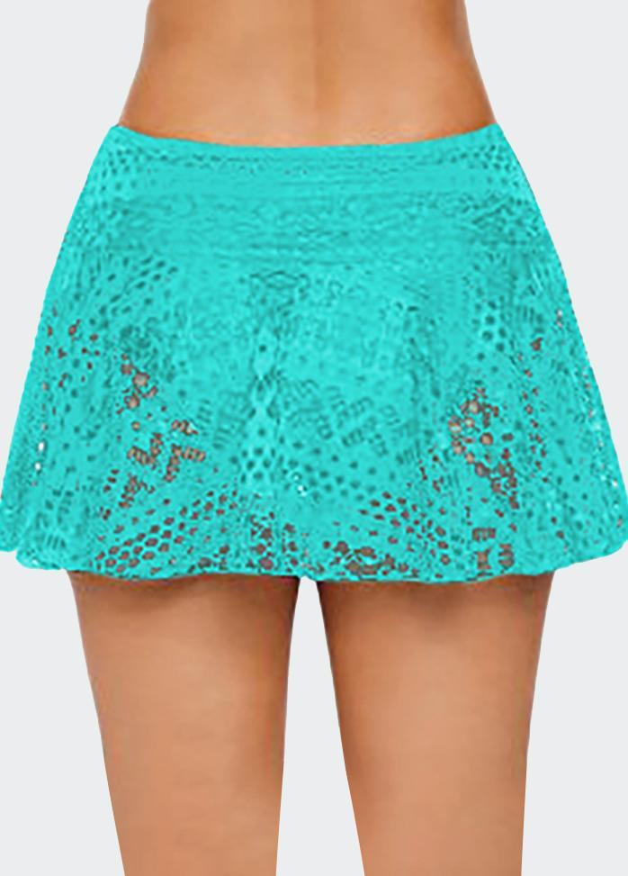 Lace High Waist Swim Shorts