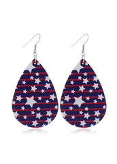 Cute Flag Day Theme Water Drop Earrings