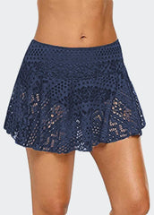 Lace High Waist Swim Shorts