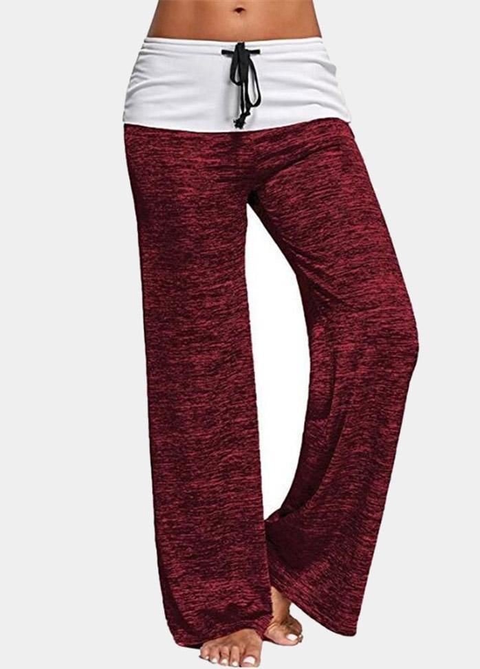 Lacing Patchwork Loose Pants