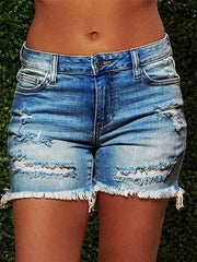 On-trend Ripped Denim Shorts