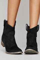 Low Heel Slip On Boots
