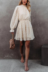 Desired Admired Elastic Waist Textured Mini Dress