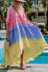 Prettiest Smile Gradient High Low Maxi Dress