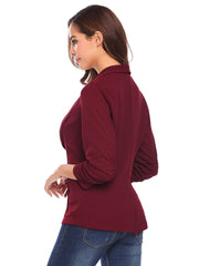 Lapel Slim 3/4 Sleeves Casual Blazer Jacket Coat