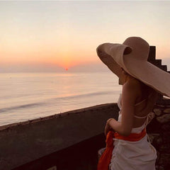 Boho Hat, Sun Hat, Beach Hat, Extra Large Wide Brim, Straw Hat, Beige, White, Black and more 20 colors,  (Soft, 26 cm)