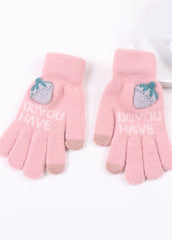 Cartoon Strawberry Pattern Gloves