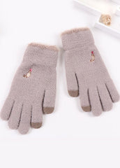 Cartoon Pattern Plush Gloves