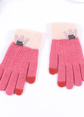 Cartoon Pattern Patchwork Gloves