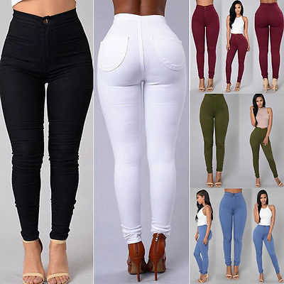 High Waist Stretch Jeans Slim Pencil Pant