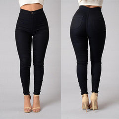 High Waist Stretch Jeans Slim Pencil Pant