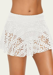 Lace High Waist Swim Shorts